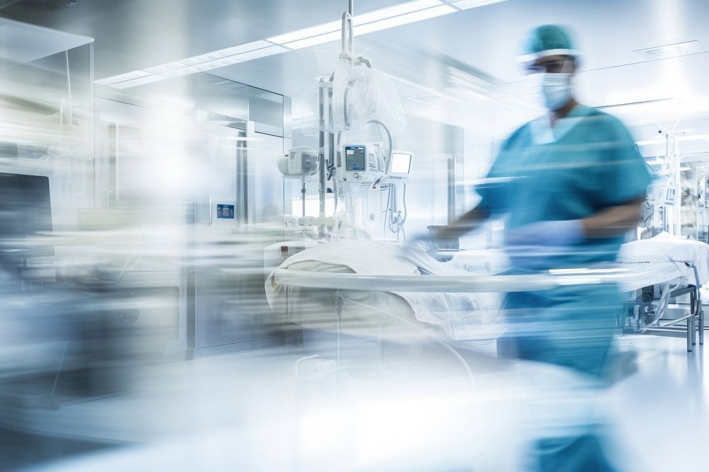 Doctor in an operation room hospital surgery adult. AI generated Image by rawpixel.