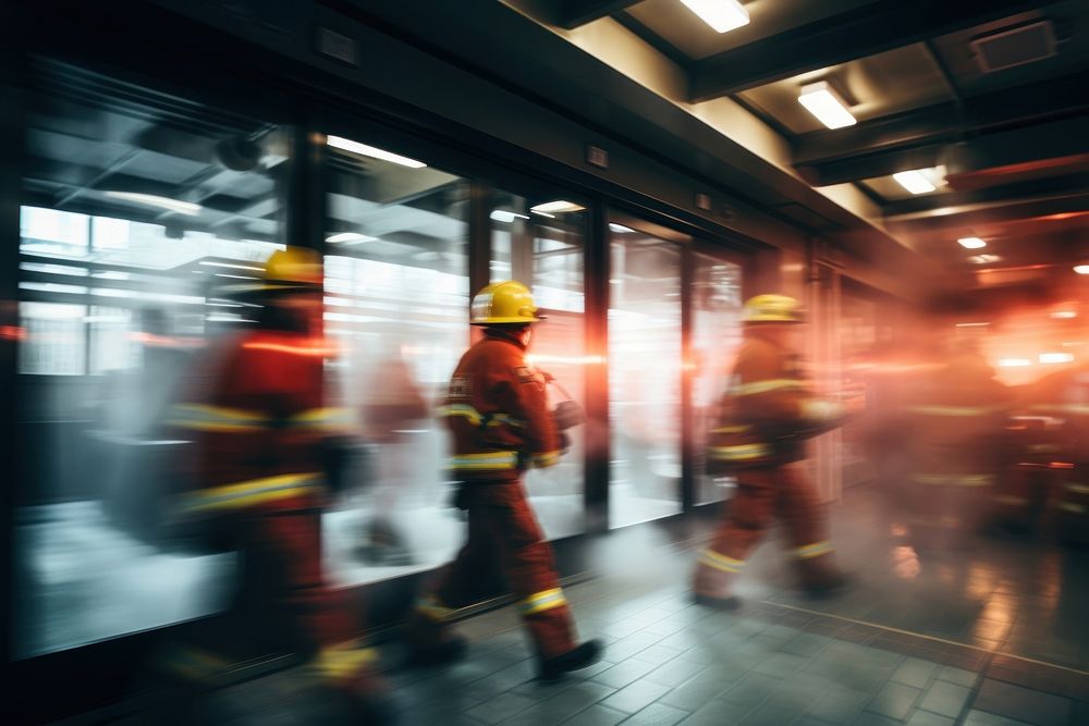 Firefighter motion light adult. AI generated Image by rawpixel.