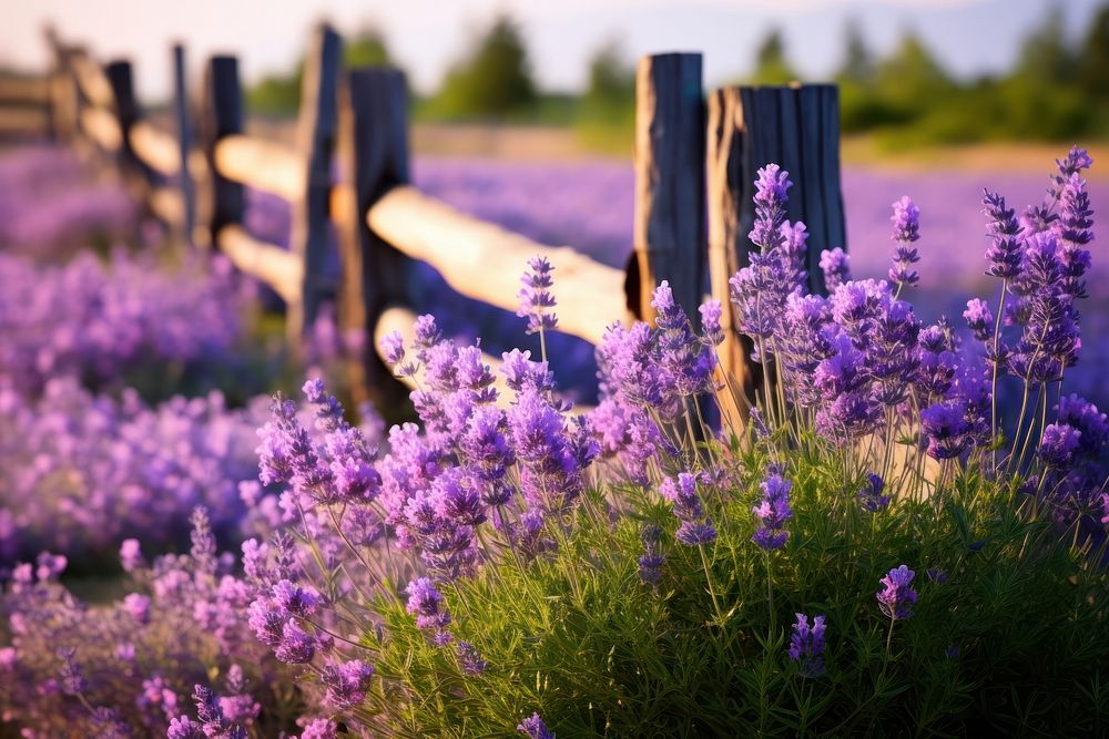 Lavender nature outdoors blossom. AI generated Image by rawpixel.