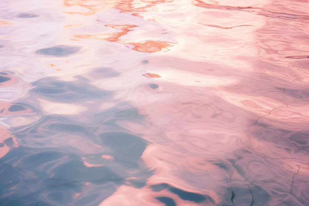 Water surface reflection outdoors pink tranquility. AI generated Image by rawpixel.