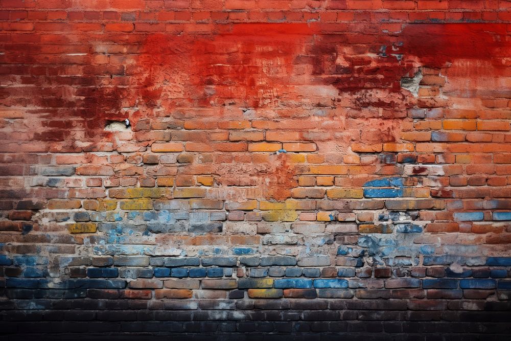 Brick wall architecture deterioration backgrounds. AI generated Image by rawpixel.