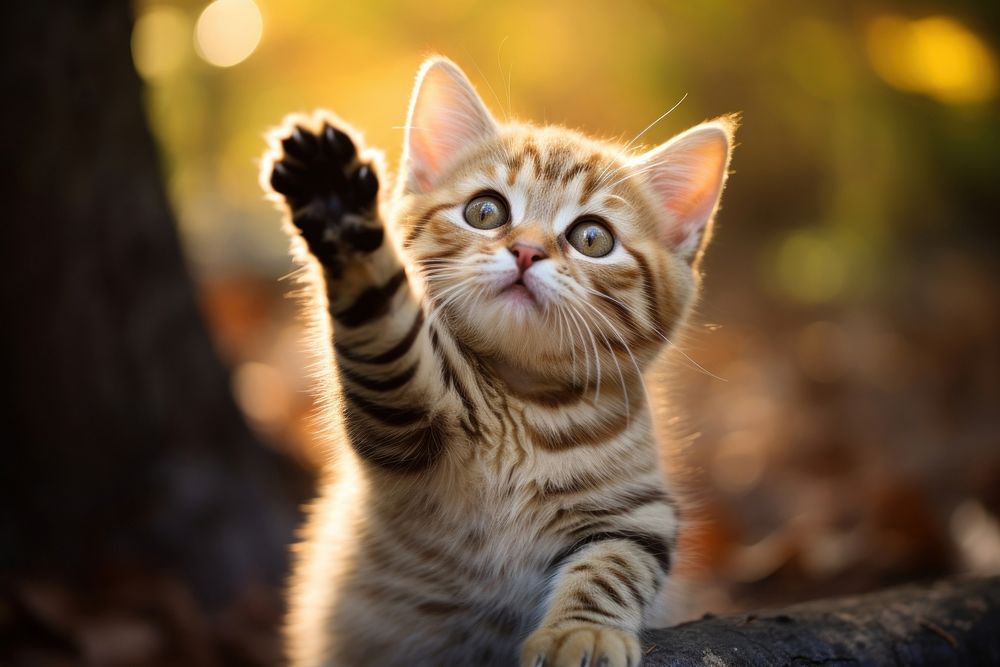 Cute Cat waving paw animal | Premium Photo - rawpixel