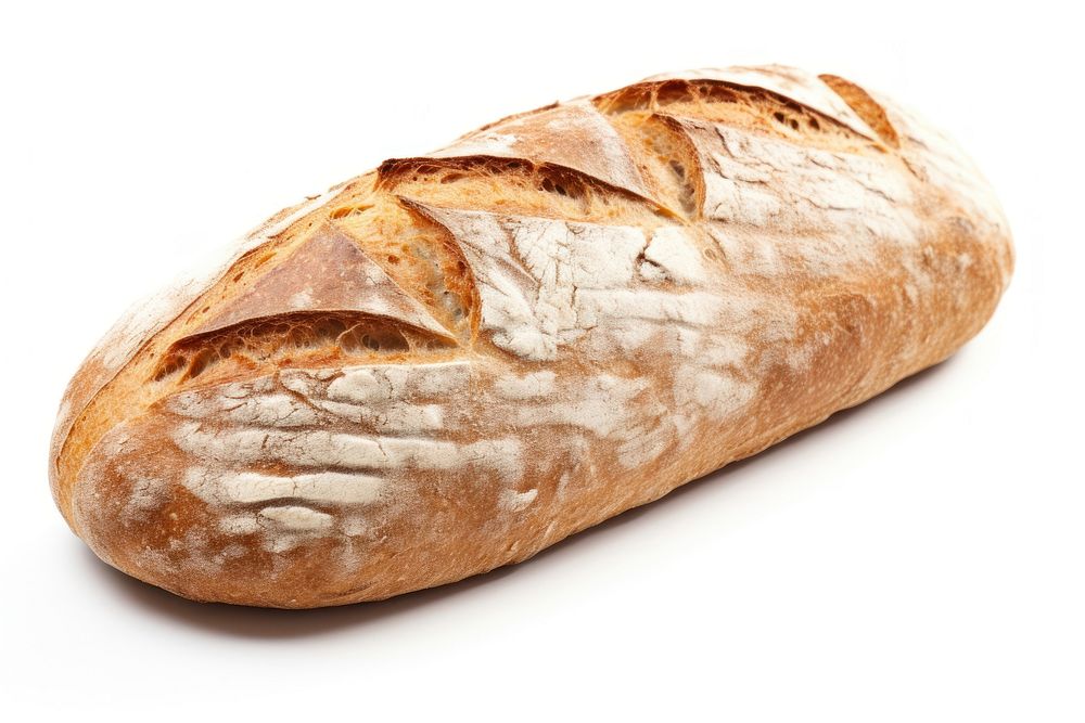 Bread baguette food white background. AI generated Image by rawpixel.