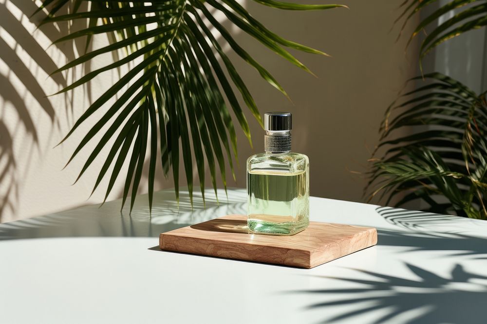 Product platform perfume bottle refreshment. AI generated Image by rawpixel.