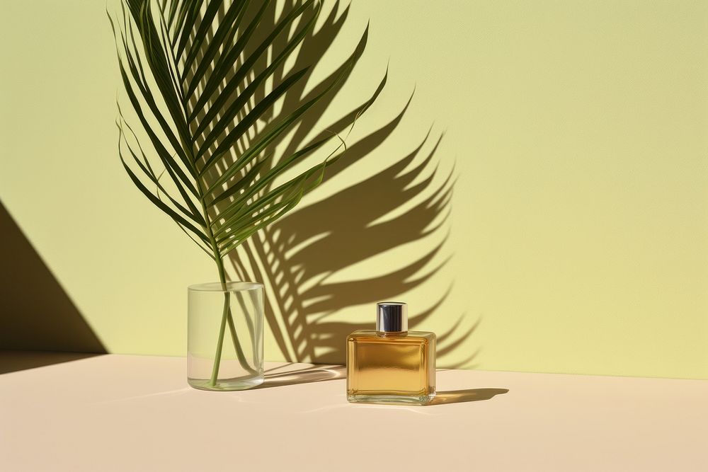 Product platform cosmetics perfume bottle. AI generated Image by rawpixel.