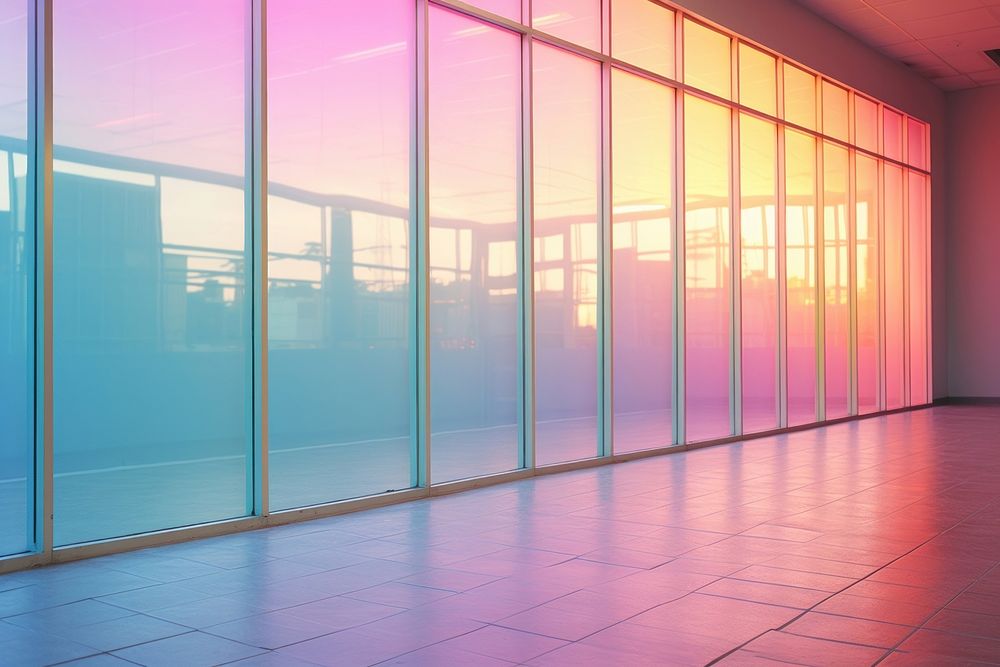 Rainbow light architecture backgrounds reflection. AI generated Image by rawpixel.