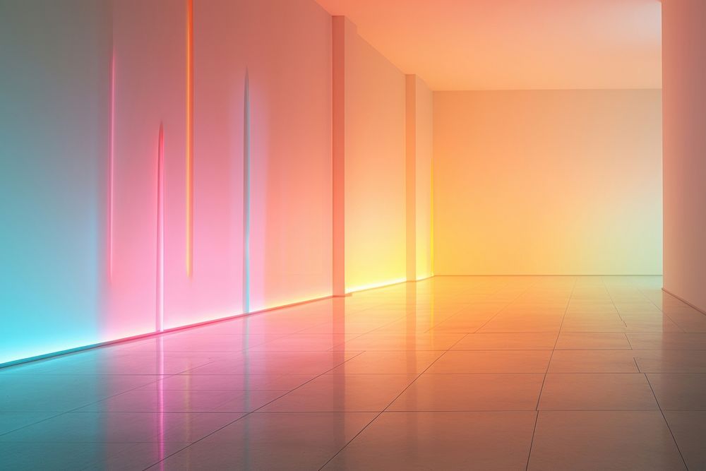 Rainbow light architecture backgrounds building. AI generated Image by rawpixel.