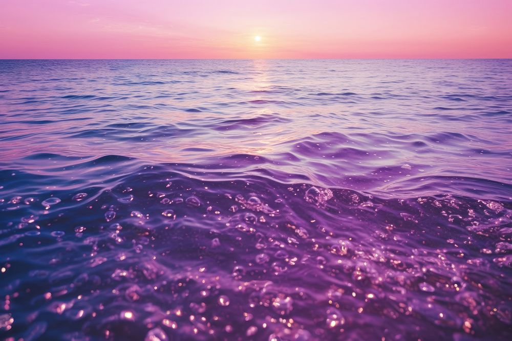 Sea surface purple outdoors horizon. AI generated Image by rawpixel.