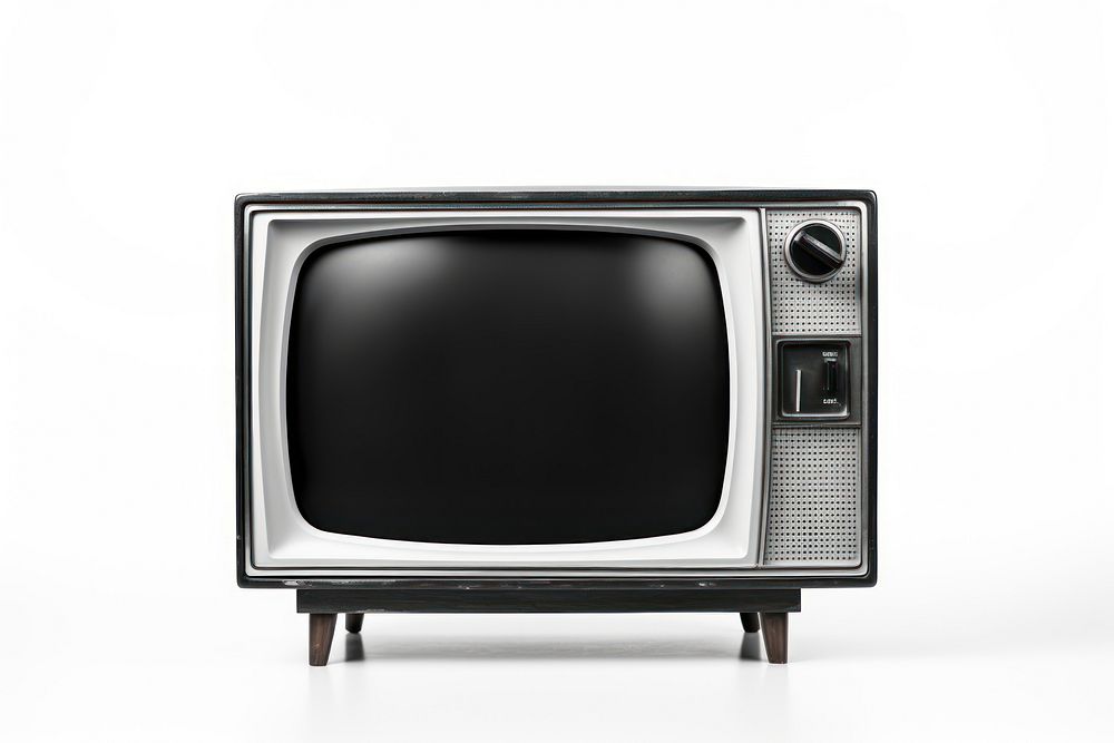 Vintage television screen black white background. AI generated Image by rawpixel.