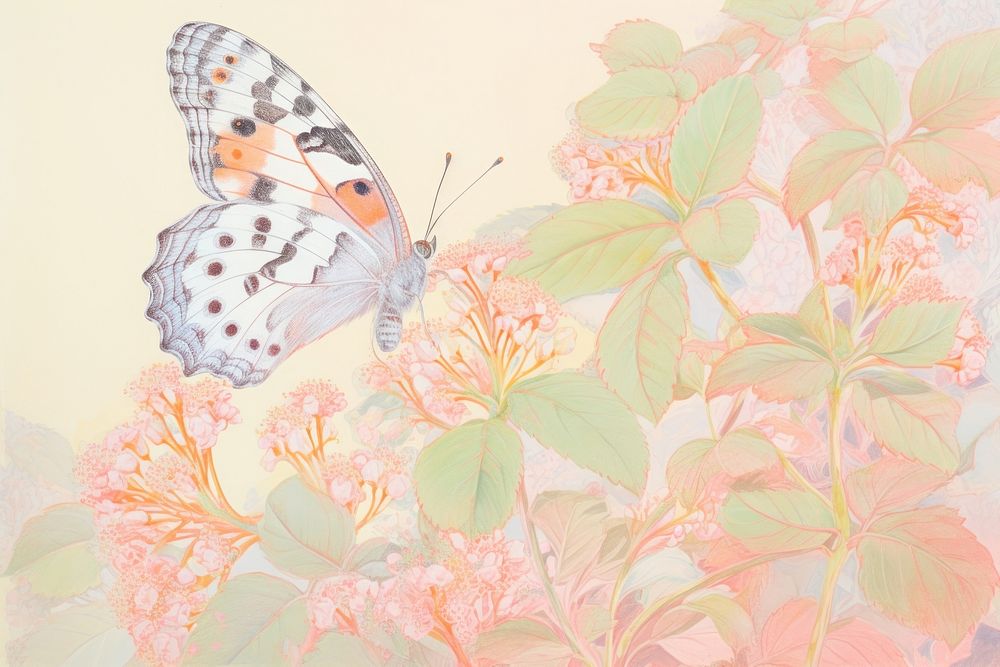 Butterfly in spring season pattern animal insect. AI generated Image by rawpixel.