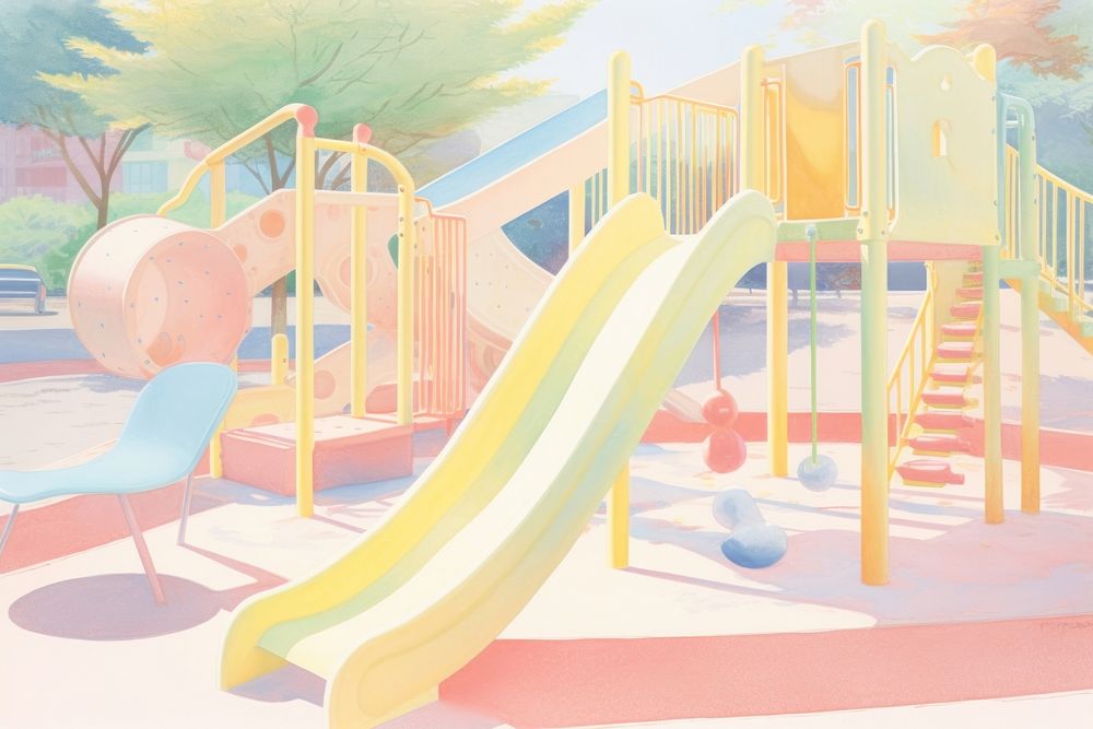 Playground outdoors drawing architecture. AI generated Image by rawpixel.