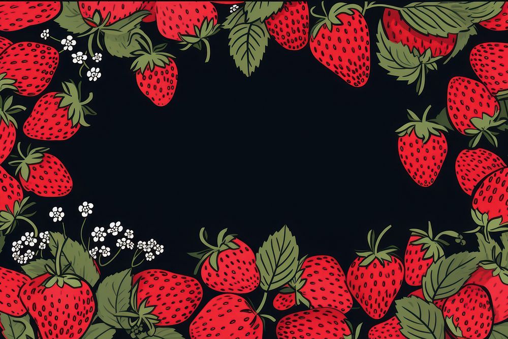 Strawberries backgrounds strawberry pattern. AI generated Image by rawpixel.