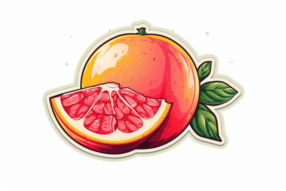 Grapefruit plant food pomegranate. AI generated Image by rawpixel.