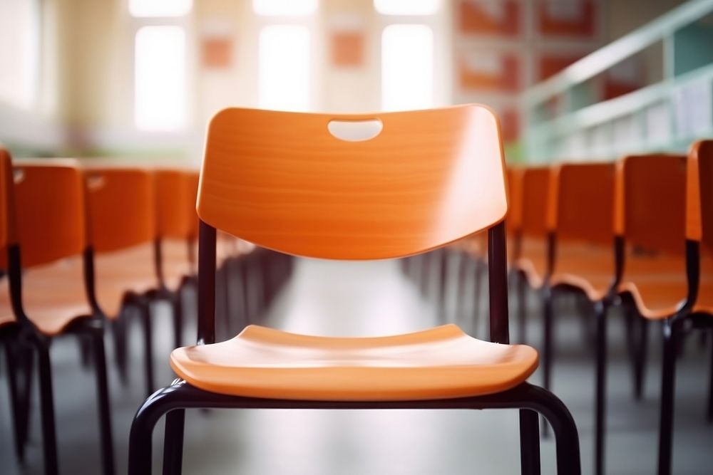 Back to school architecture classroom chair. AI generated Image by rawpixel.