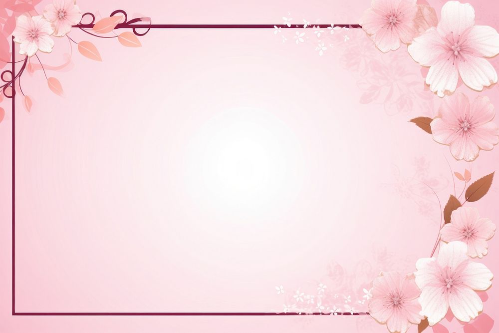 Empty menu pink flower theme blossom plant petal. AI generated Image by rawpixel.