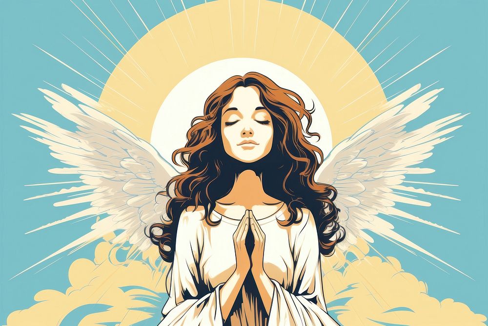 Angel adult representation spirituality. AI generated Image by rawpixel.