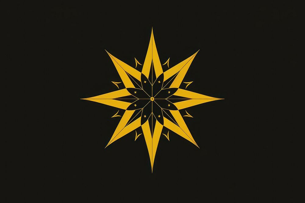 Black color backgrond yellow aesthetic star spiritual style astronomy symbol night. AI generated Image by rawpixel.