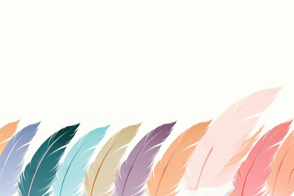 Parrot feather border for website pattern lightweight backgrounds. AI generated Image by rawpixel.