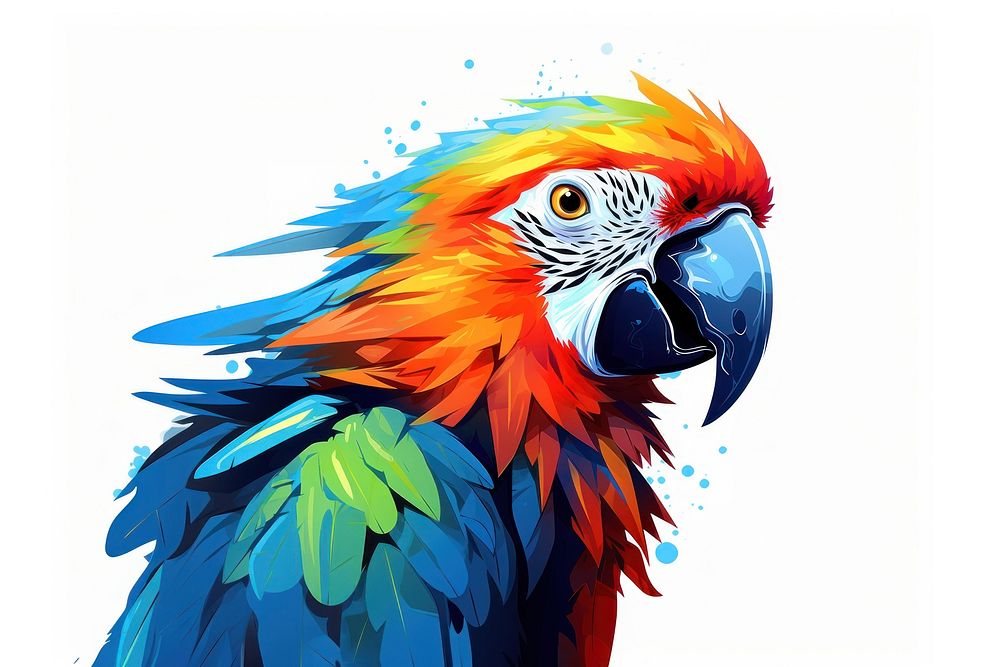 Parrot head closeup animal bird beak. AI generated Image by rawpixel.