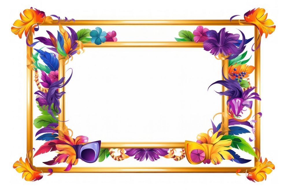 Mardi gras rectangle pattern flower. AI generated Image by rawpixel.