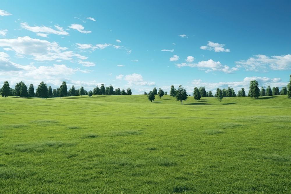 Lawn land scape aesthetic landscape outdoors horizon. AI generated Image by rawpixel.