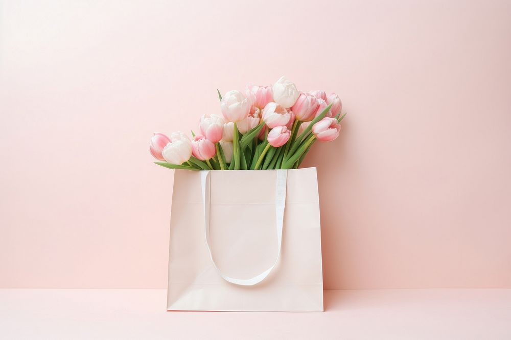 Flower bag handbag plant. AI generated Image by rawpixel.