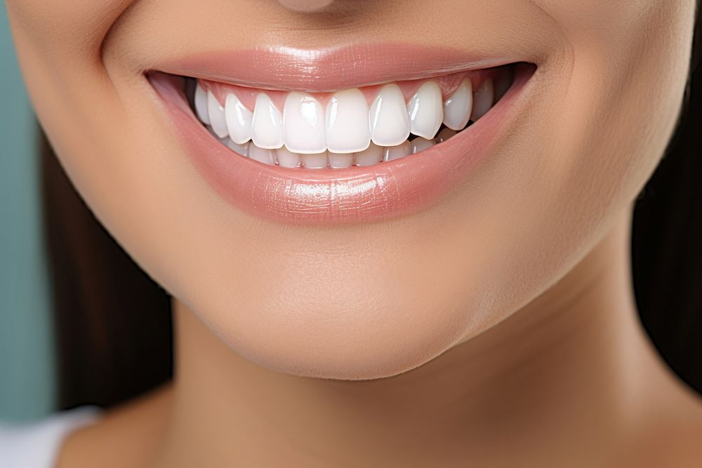 Extreme close up teeth beautiful smile adult skin perfection. AI generated Image by rawpixel.