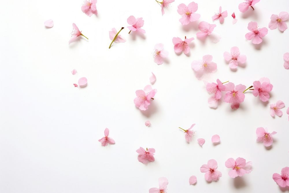 Few sakura falling backgrounds blossom flower. AI generated Image by rawpixel.