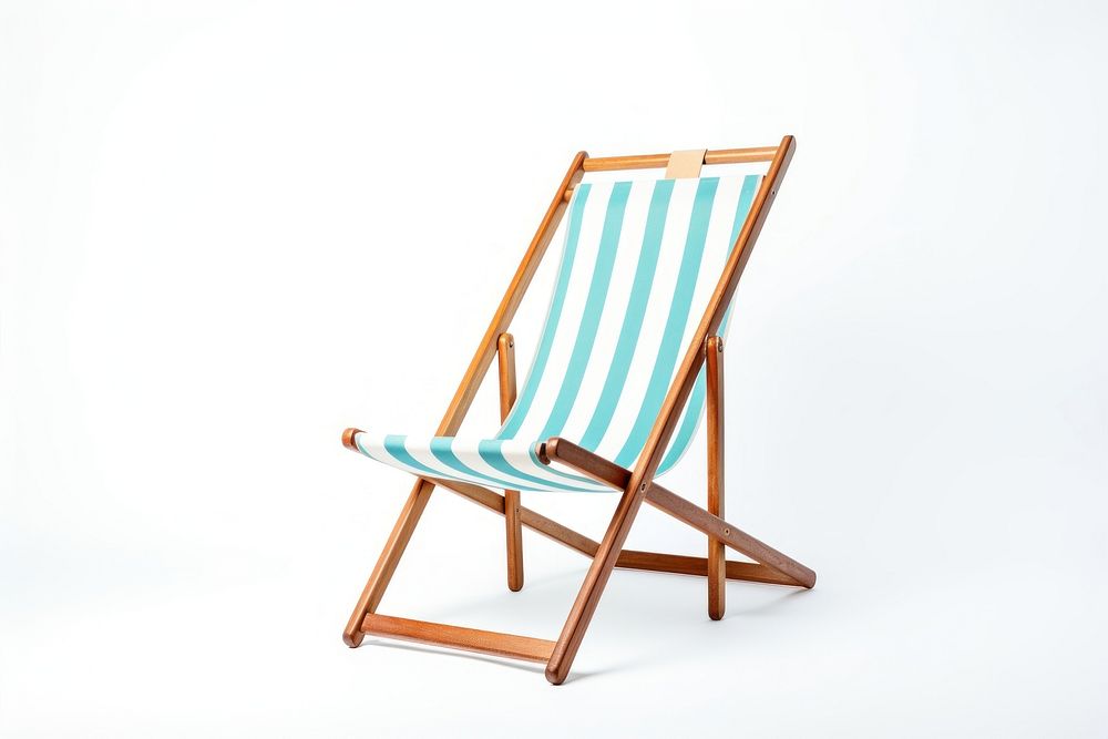 White beach chair furniture white background relaxation. AI generated Image by rawpixel.