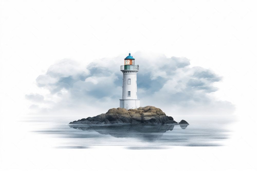 Architecture lighthouse building outdoors. AI generated Image by rawpixel.