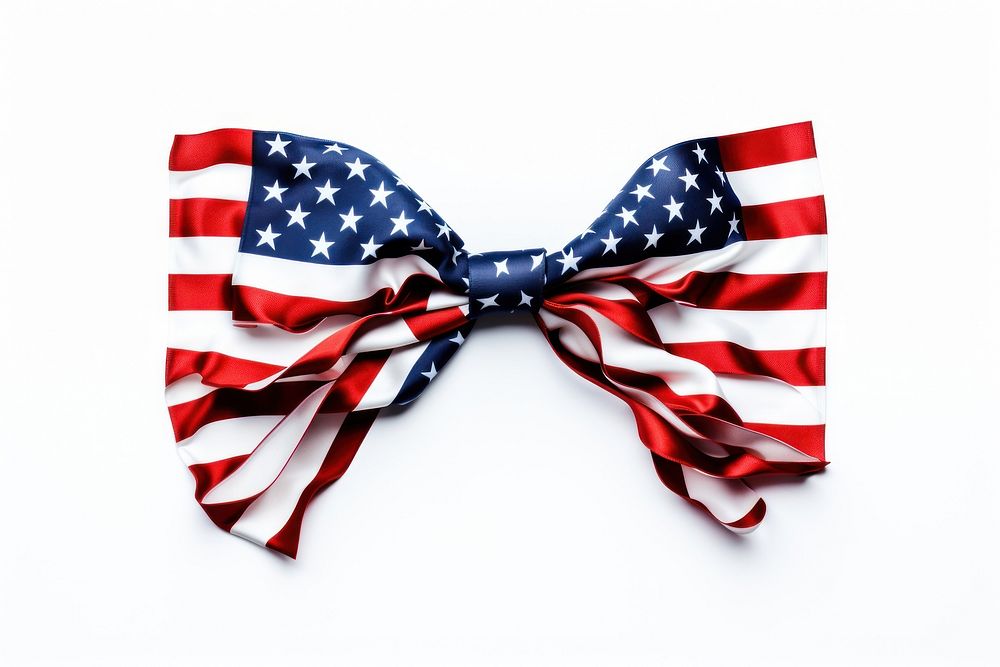 America ribbon flag white background independence. AI generated Image by rawpixel.