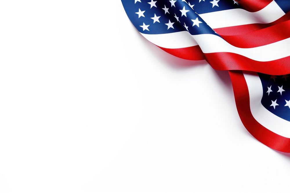America ribbon backgrounds flag white background. AI generated Image by rawpixel.