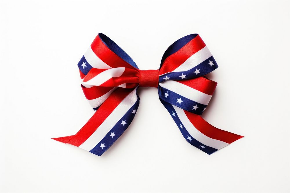 America ribbon white background celebration accessories. AI generated Image by rawpixel.