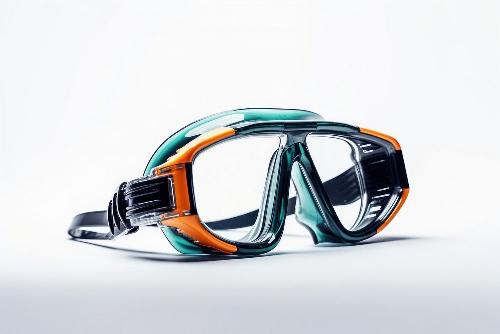 Goggles and snorkel white background accessories underwater. AI generated Image by rawpixel.