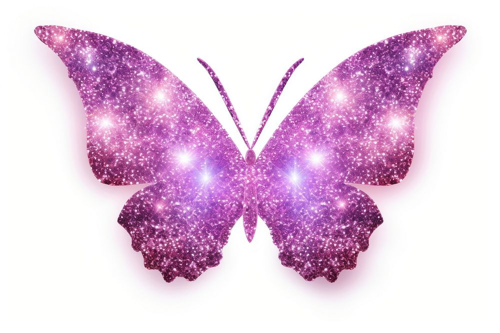 Glitter butterfly shape purple accessories fragility. AI generated Image by rawpixel.
