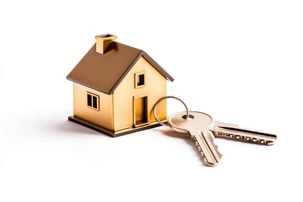 House key chain white background architecture investment. AI generated Image by rawpixel.