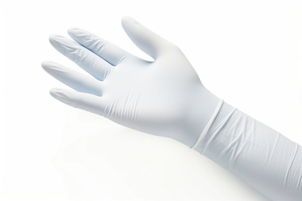 Medical glove white white background protection. AI generated Image by rawpixel.