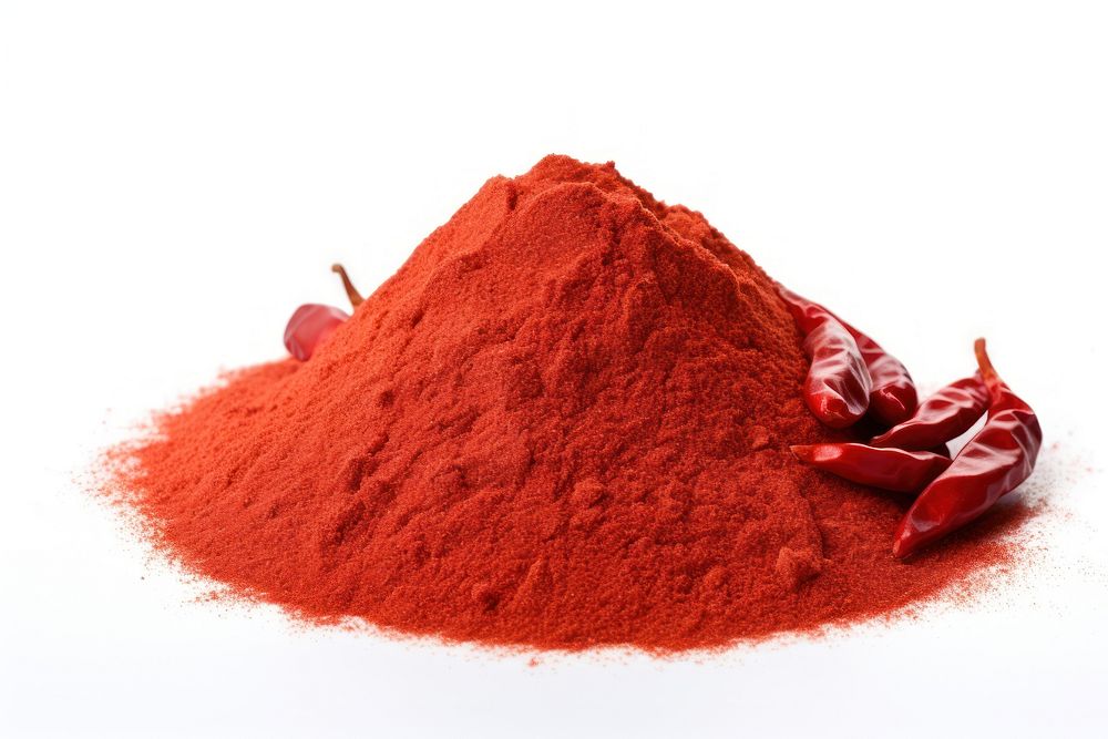 Powder red white background ingredient. AI generated Image by rawpixel.