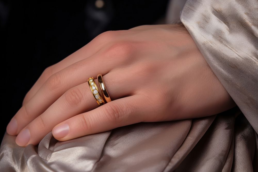 Wedding ring hand diamond jewelry. AI generated Image by rawpixel.