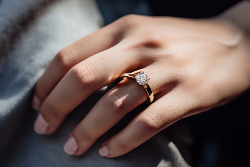 Wedding ring diamond hand jewelry