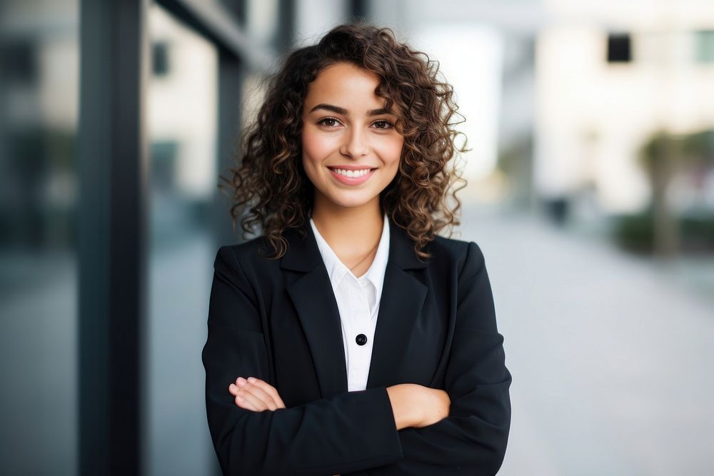Businesswoman adult smile happy. AI generated Image by rawpixel.