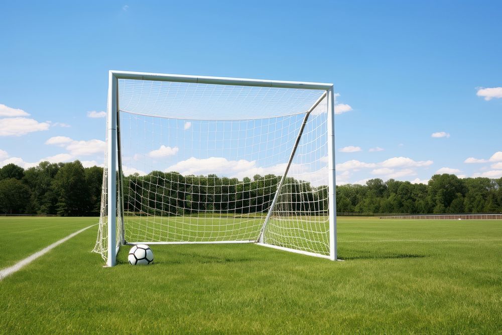 Soccer goal football sports grass. AI generated Image by rawpixel.