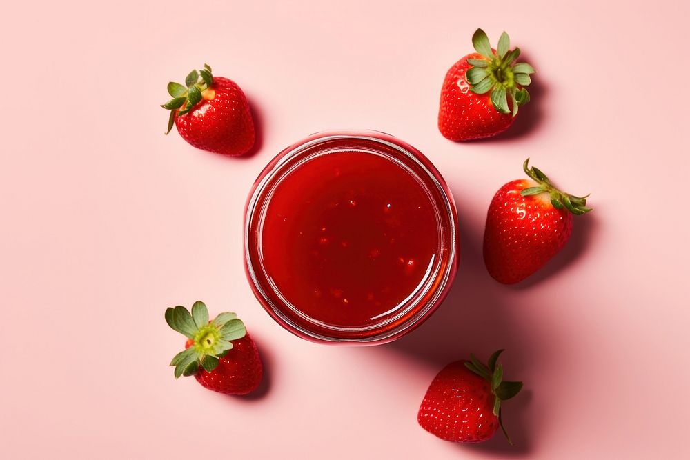 Strawberry jam ketchup fruit plant. AI generated Image by rawpixel.