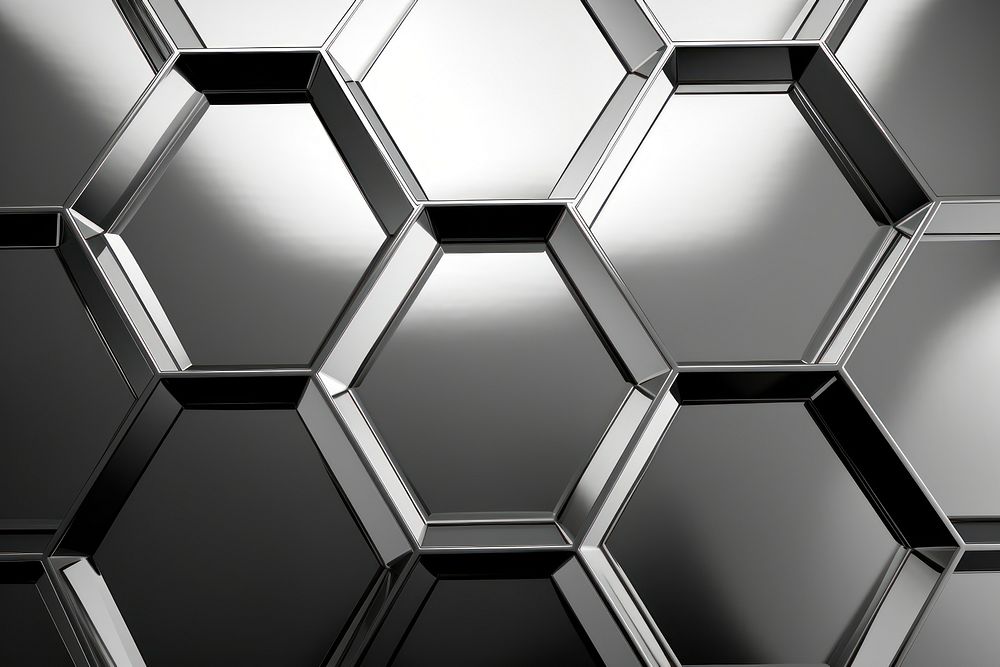 Octagon pattern backgrounds silver. AI generated Image by rawpixel.