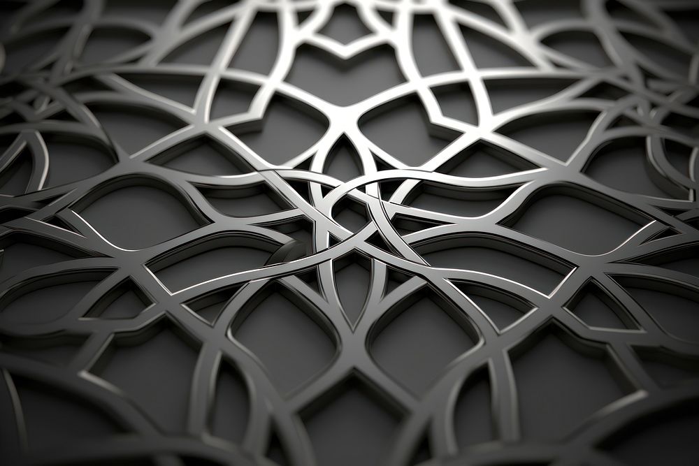 Arabic backgrounds pattern silver. AI generated Image by rawpixel.