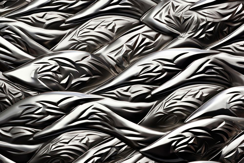 Fish pattern backgrounds silver. AI generated Image by rawpixel.