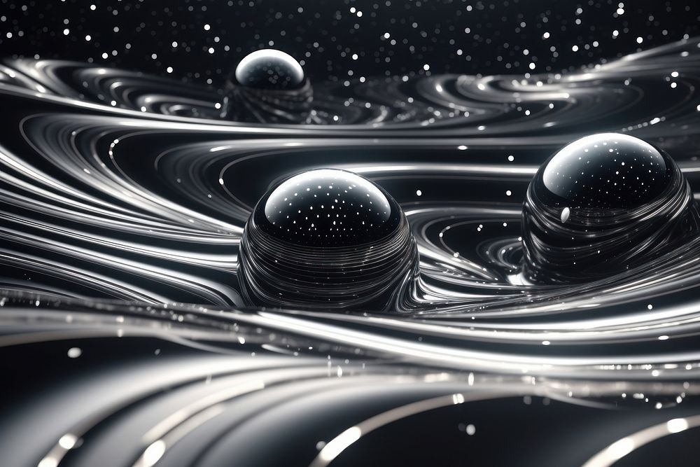 Galaxy planet backgrounds pattern silver. AI generated Image by rawpixel.