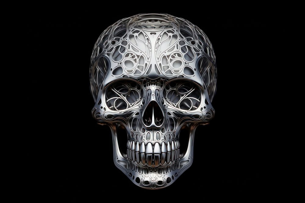Human skull monochrome darkness anatomy. AI generated Image by rawpixel.