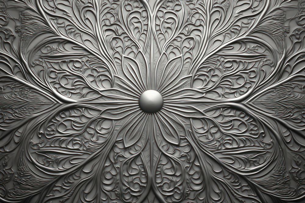 Indian pattern silver backgrounds. AI generated Image by rawpixel.