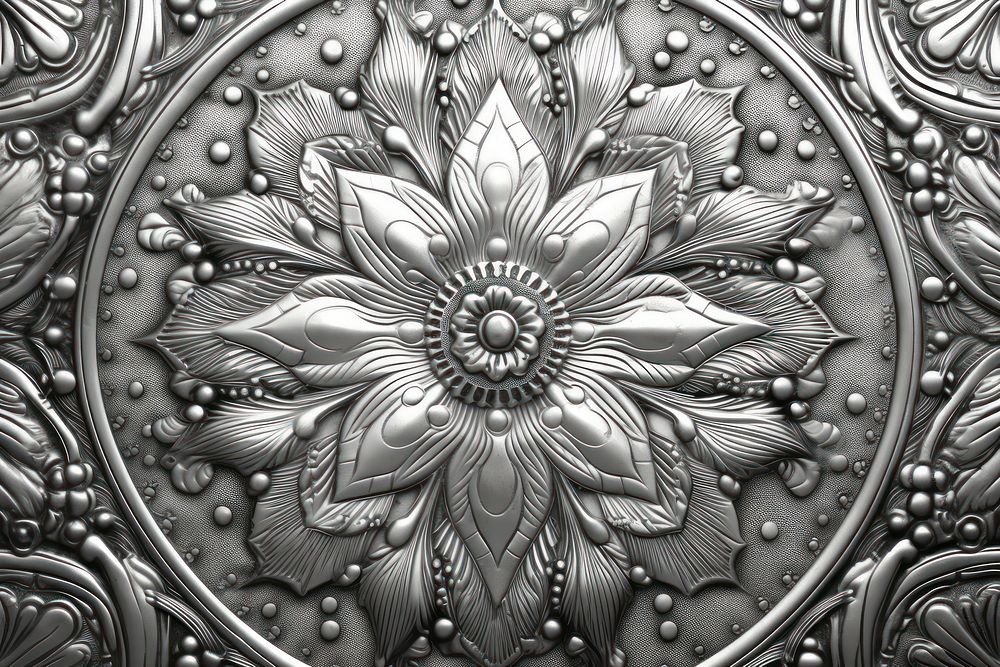 Indian pattern silver backgrounds. AI | Premium Photo - rawpixel